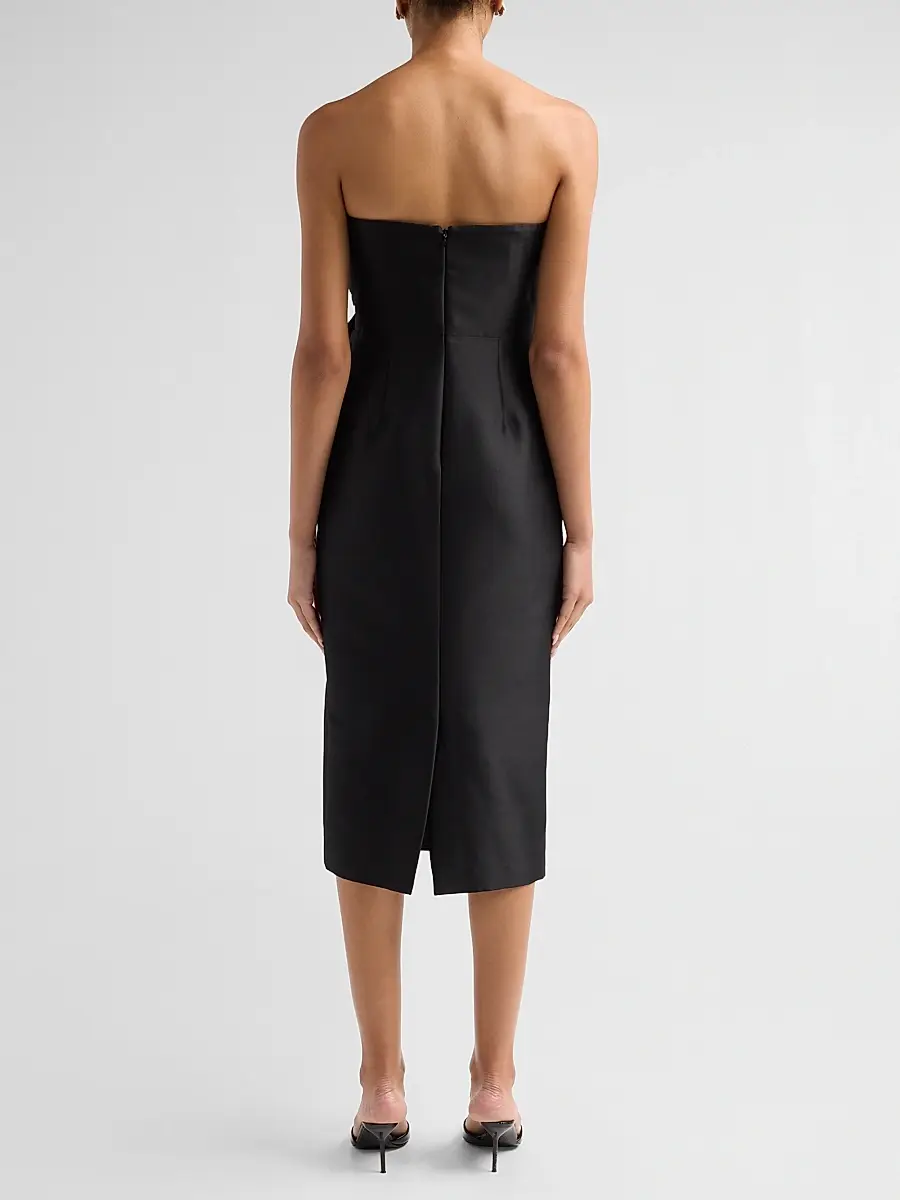 BADGLEY MISCHKA Women's Strapless Cocktail Midi Dress | Thumbnail 3 BADGLEY MISCHKA Women's Strapless Cocktail Midi Dress | Thumbnail 3