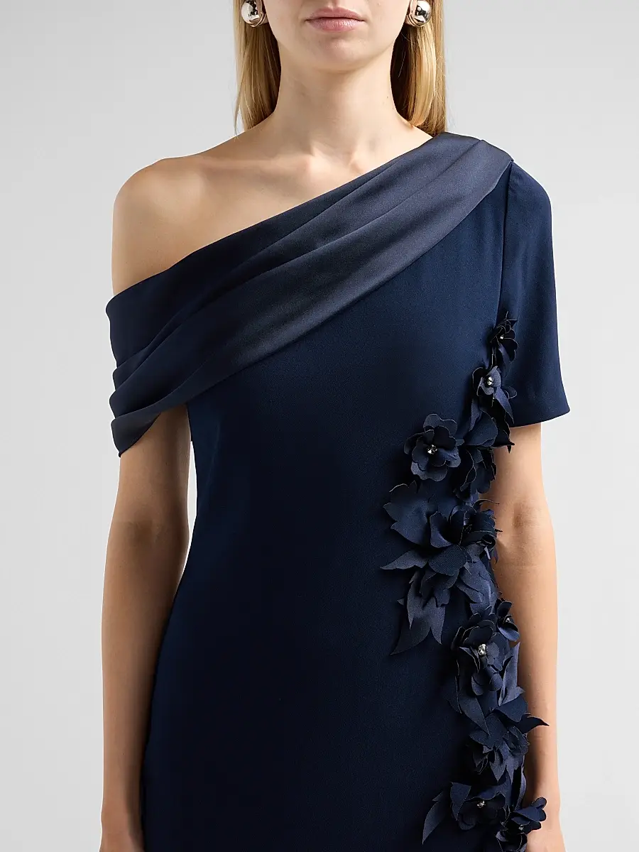 BADGLEY MISCHKA Women's Draped One-Shoulder Cocktail Dress | Thumbnail 5 BADGLEY MISCHKA Women's Draped One-Shoulder Cocktail Dress | Thumbnail 5