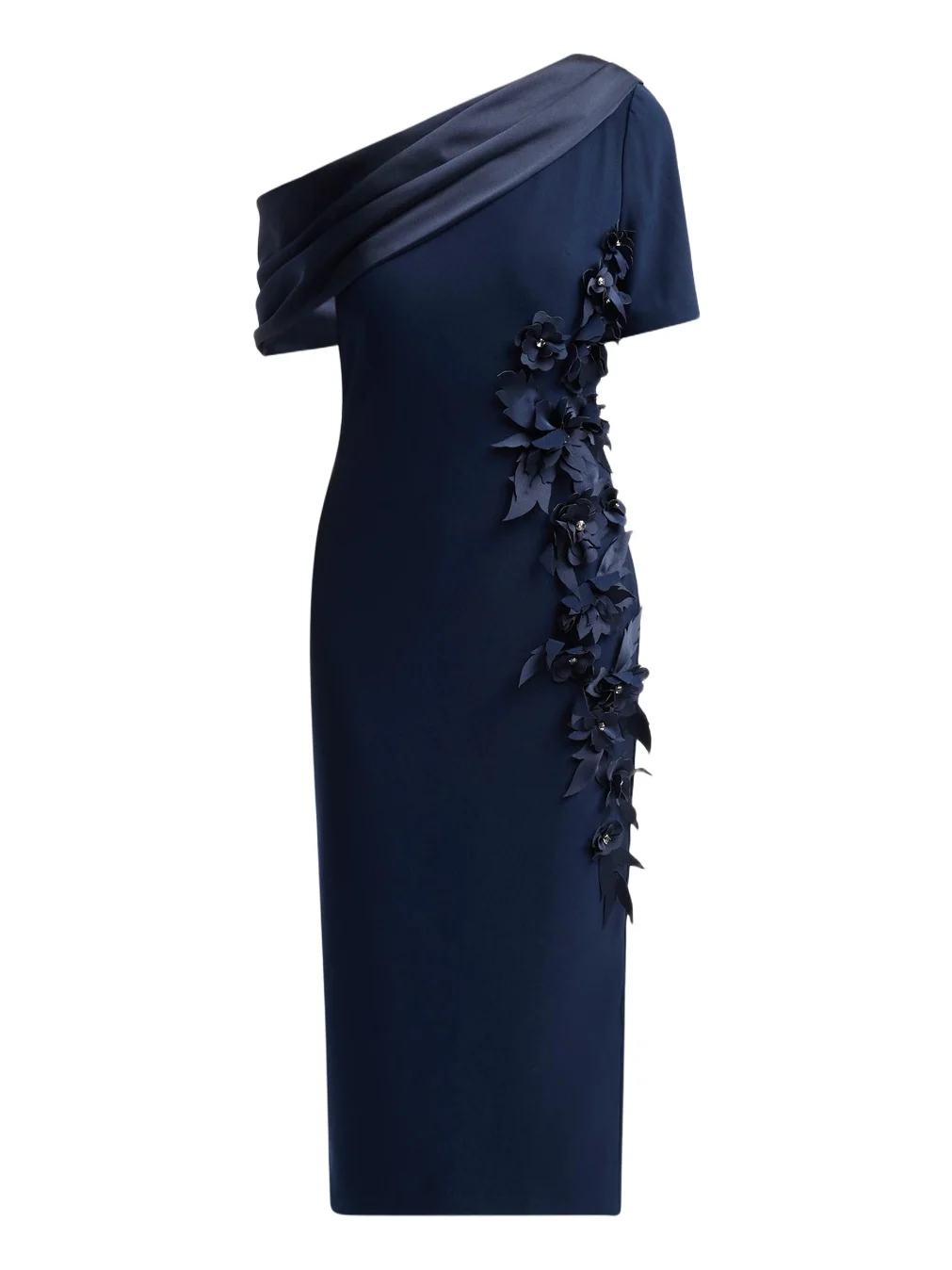 Women's Draped One-Shoulder Cocktail Dress