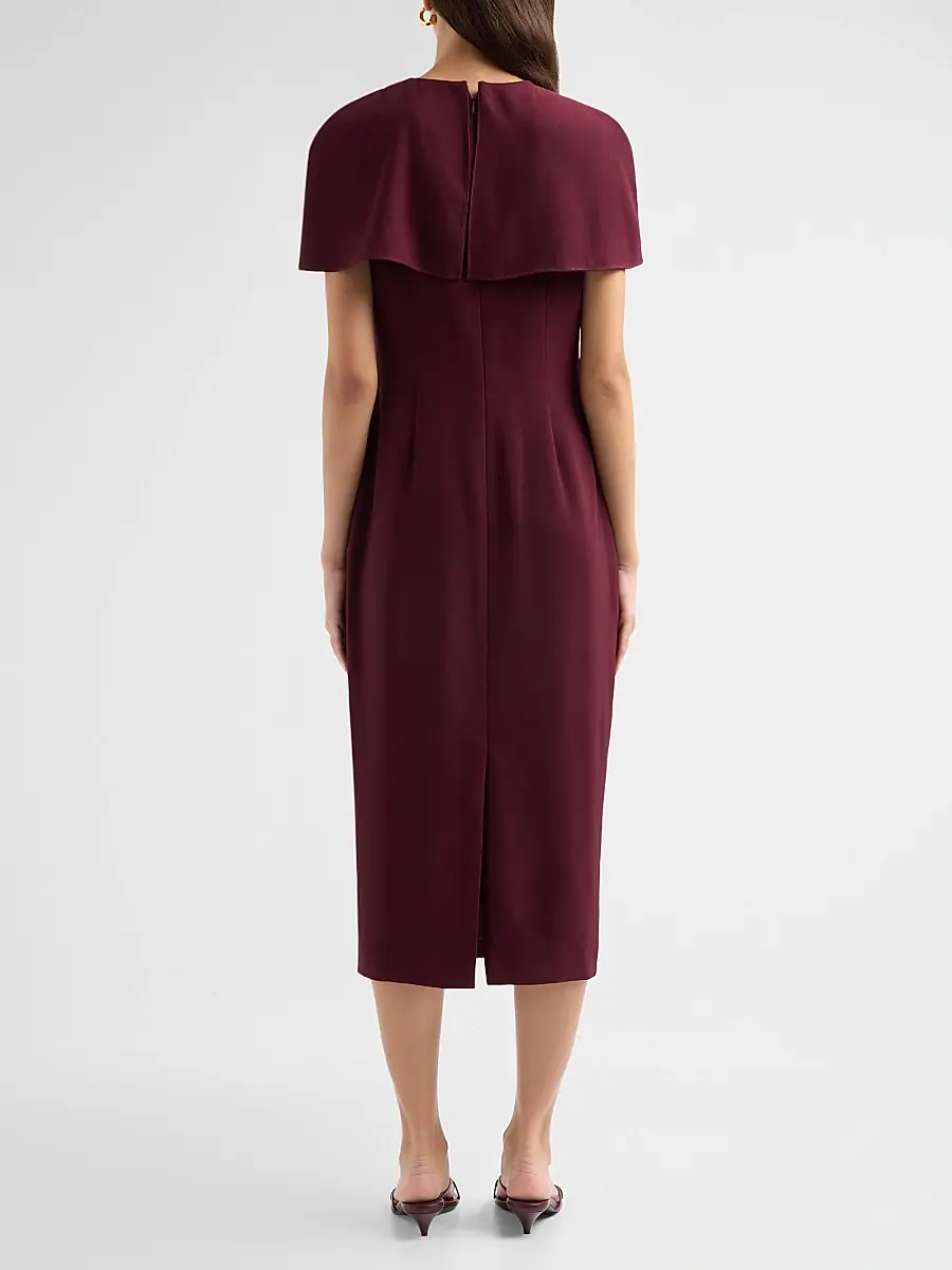 BADGLEY MISCHKA Women's Knotted Cape-Sleeve Cocktail Dress | Thumbnail 3