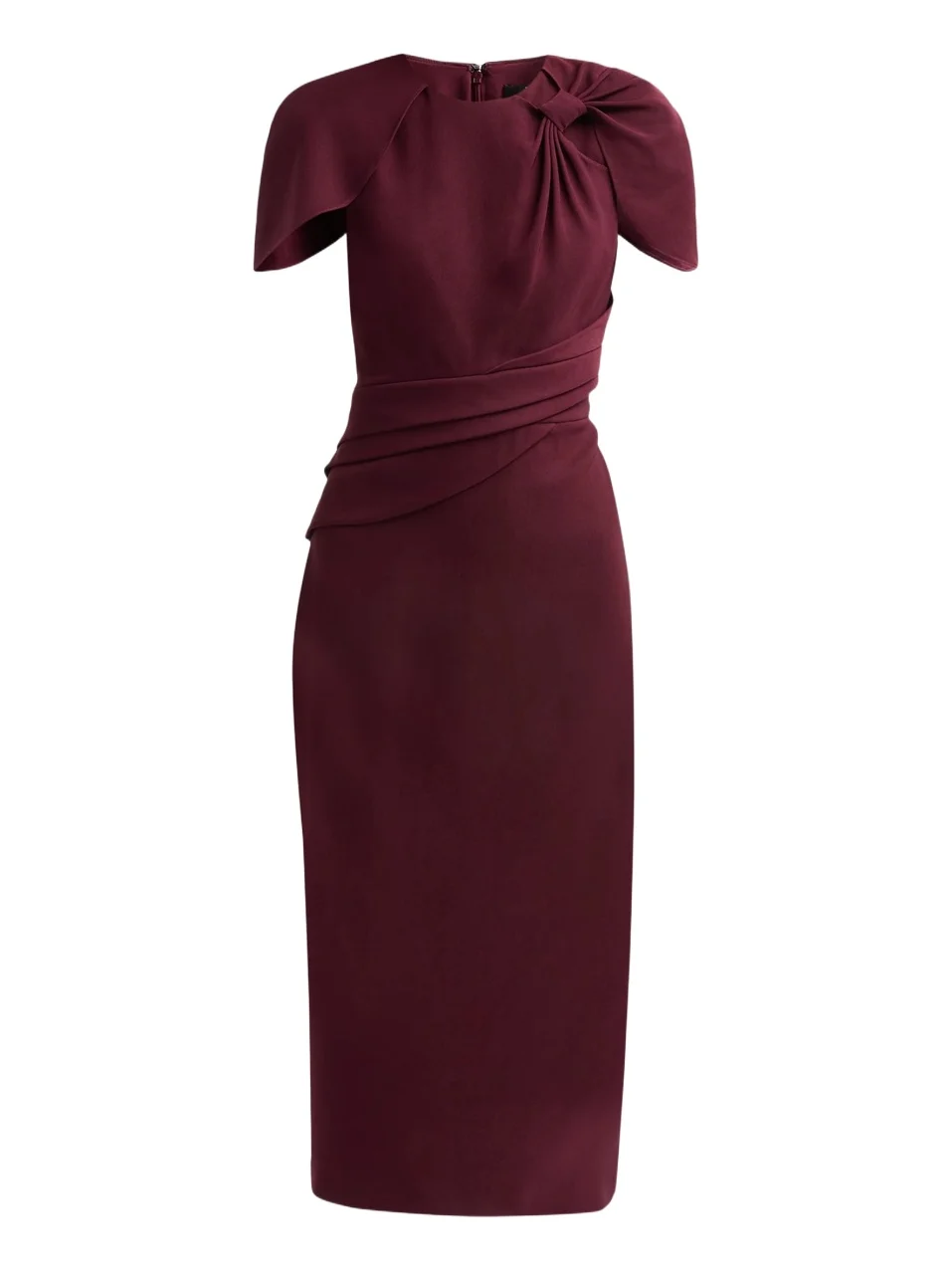 BADGLEY MISCHKA Women's Knotted Cape-Sleeve Cocktail Dress