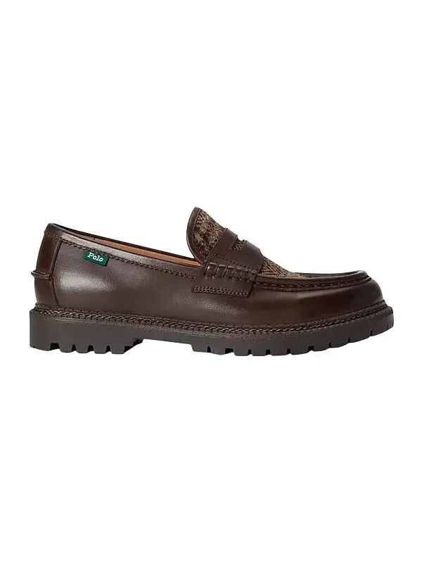 Men's Jett Leather & Tweed Penny Loafers