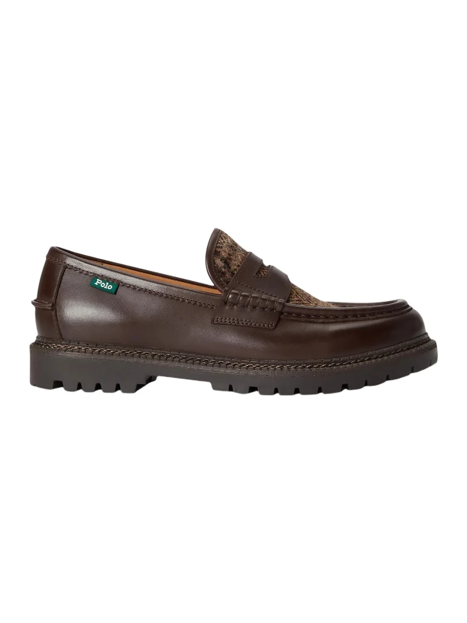 Men's Jett Leather & Tweed Penny Loafers