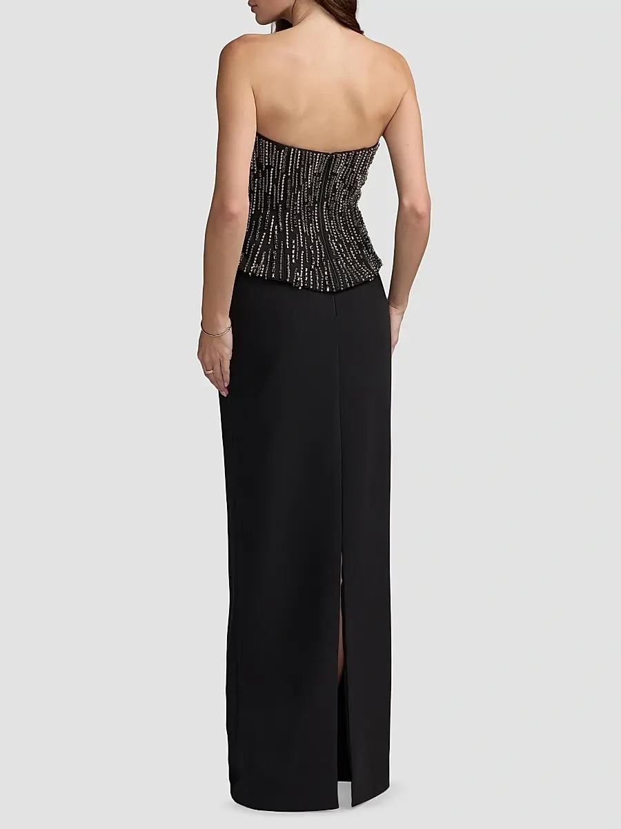 Mac Duggal Women's Embellished Corset Strapless Column Gown | Thumbnail 3 Mac Duggal Women's Embellished Corset Strapless Column Gown | Thumbnail 3