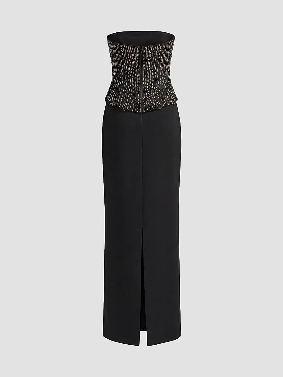 Mac Duggal Women's Embellished Corset Strapless Column Gown | Thumbnail 5 Mac Duggal Women's Embellished Corset Strapless Column Gown | Thumbnail 5
