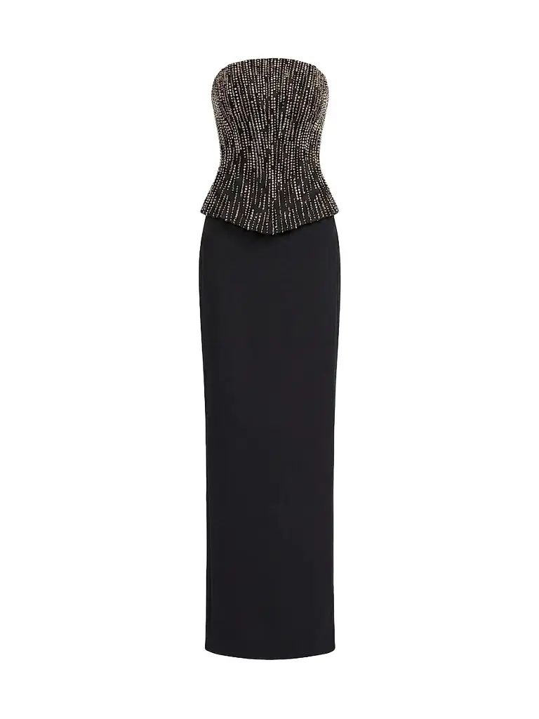 Women's Embellished Corset Strapless Column Gown Women's Embellished Corset Strapless Column Gown