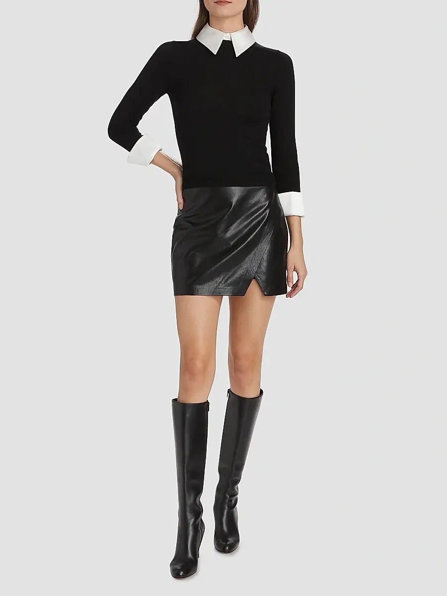Alice + Olivia Women's Porla Collared Sweater | Thumbnail 2 Alice + Olivia Women's Porla Collared Sweater | Thumbnail 2