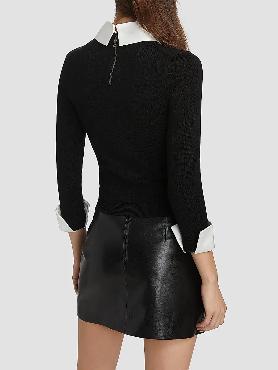 Alice + Olivia Women's Porla Collared Sweater | Thumbnail 5 Alice + Olivia Women's Porla Collared Sweater | Thumbnail 5