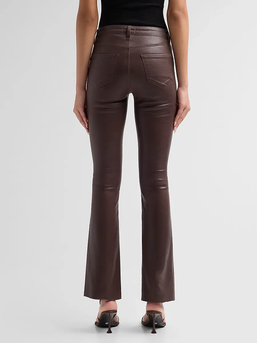 L'Agence Women's Ruth High-Rise Straight-Leg Coated Jeans | Thumbnail 3