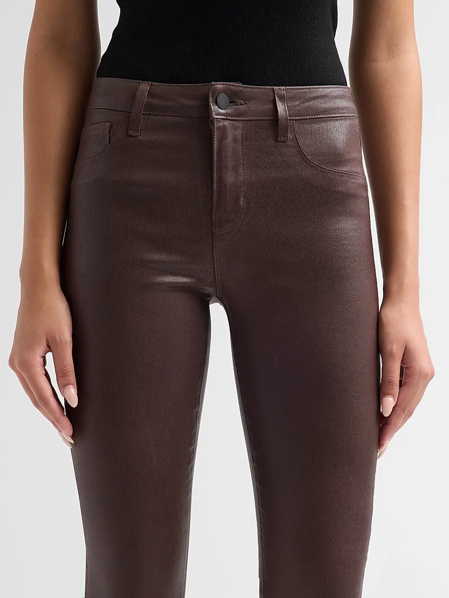 L'Agence Women's Ruth High-Rise Straight-Leg Coated Jeans | Thumbnail 5