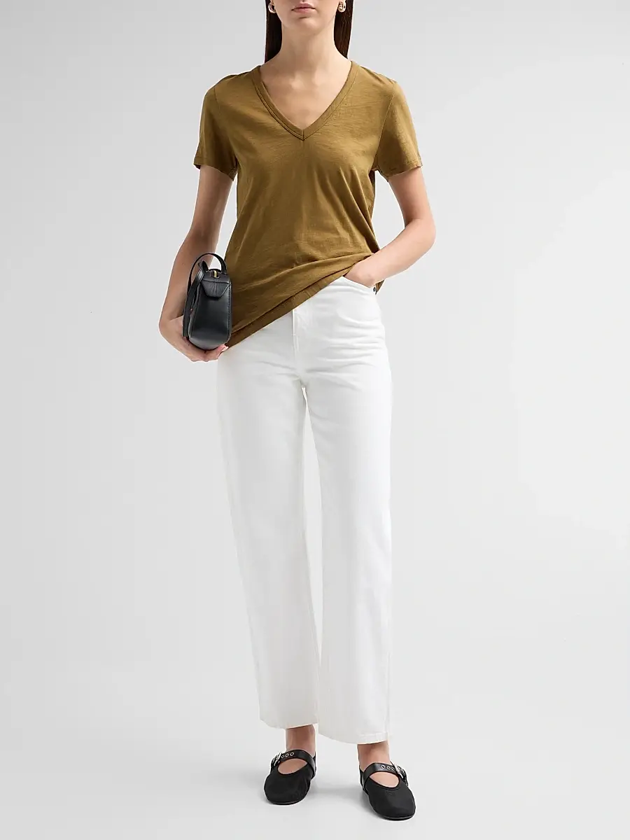 rag & bone Women's The Slub Vee V-Neck T-Shirt | Thumbnail 2 rag & bone Women's The Slub Vee V-Neck T-Shirt | Thumbnail 2