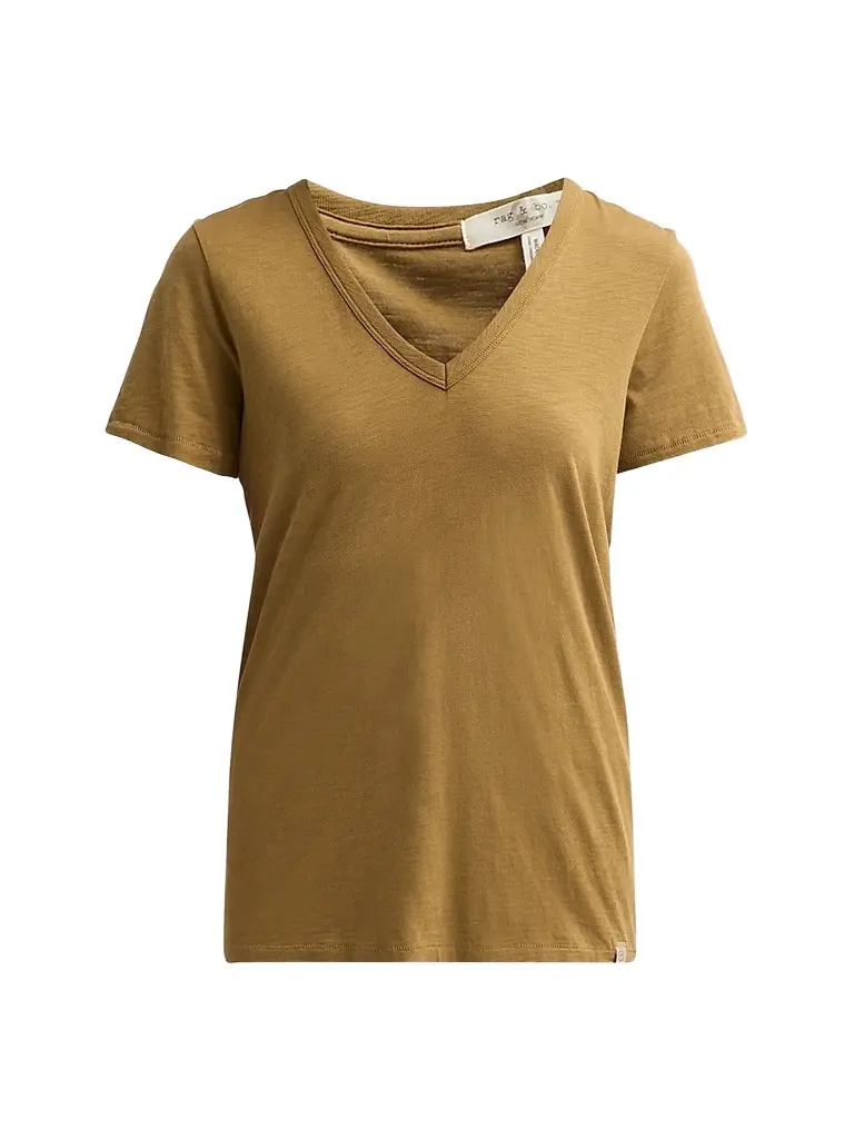 rag & bone Women's The Slub Vee V-Neck T-Shirt