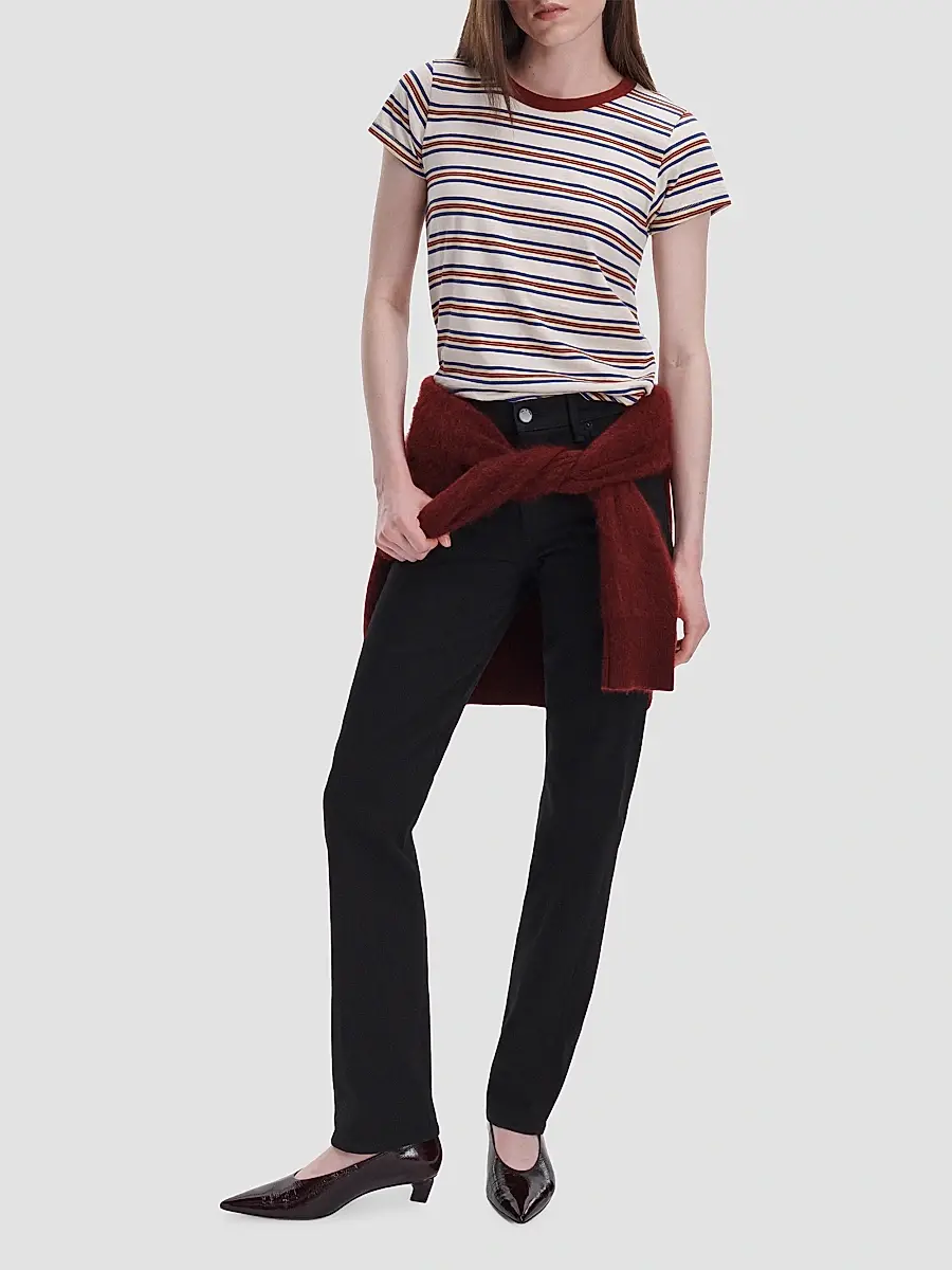 rag & bone Women's The Slub Striped Pima Cotton T-Shirt | Thumbnail 2 rag & bone Women's The Slub Striped Pima Cotton T-Shirt | Thumbnail 2