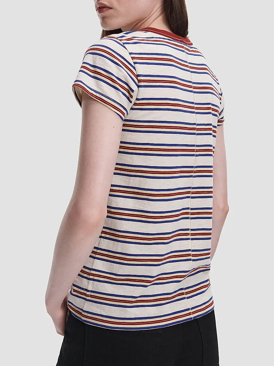rag & bone Women's The Slub Striped Pima Cotton T-Shirt | Thumbnail 3 rag & bone Women's The Slub Striped Pima Cotton T-Shirt | Thumbnail 3