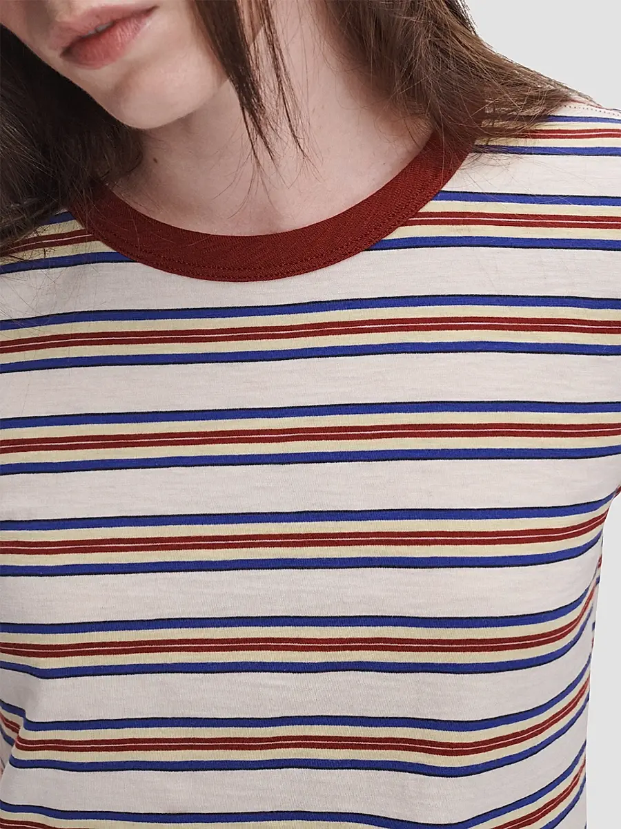 rag & bone Women's The Slub Striped Pima Cotton T-Shirt | Thumbnail 5 rag & bone Women's The Slub Striped Pima Cotton T-Shirt | Thumbnail 5