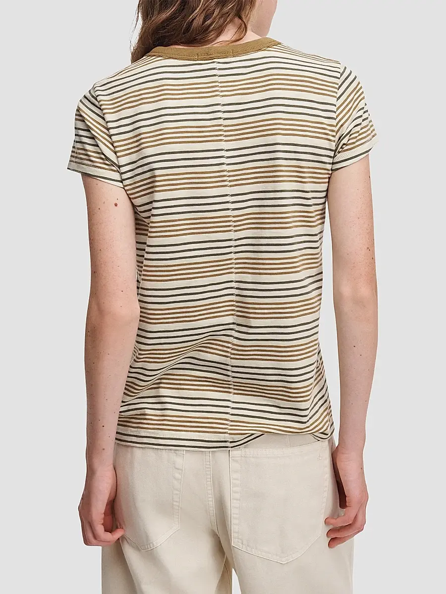 rag & bone Women's The Slub Striped Pima Cotton T-Shirt | Thumbnail 3 rag & bone Women's The Slub Striped Pima Cotton T-Shirt | Thumbnail 3