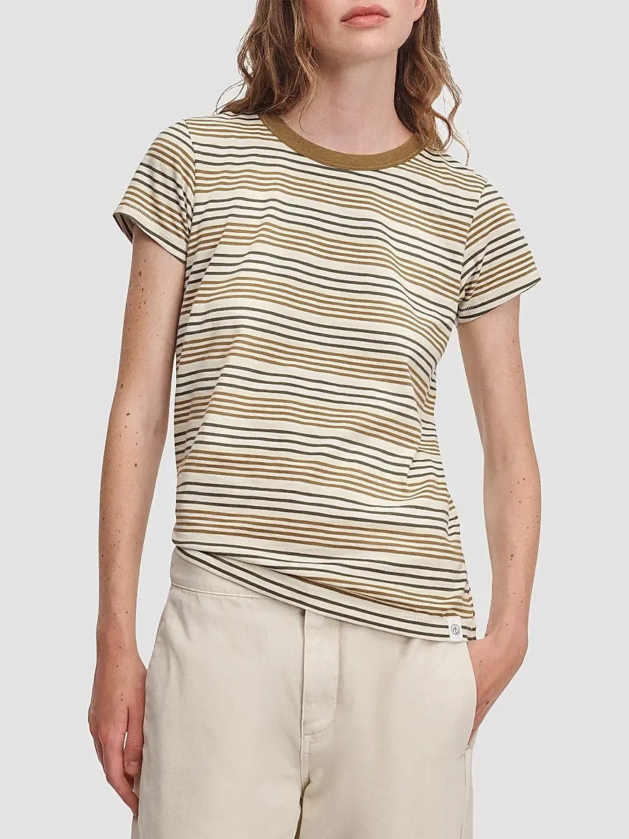 rag & bone Women's The Slub Striped Pima Cotton T-Shirt | Thumbnail 4 rag & bone Women's The Slub Striped Pima Cotton T-Shirt | Thumbnail 4