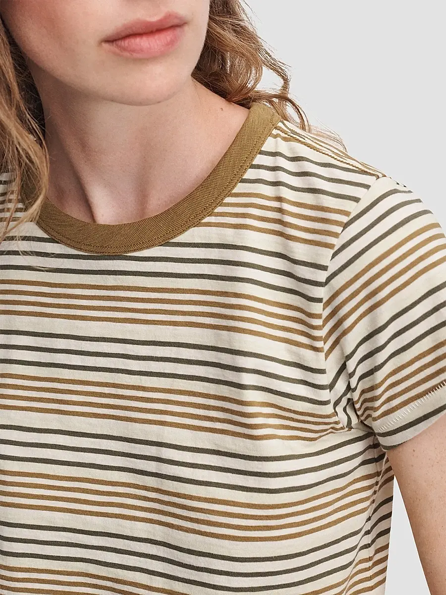rag & bone Women's The Slub Striped Pima Cotton T-Shirt | Thumbnail 5 rag & bone Women's The Slub Striped Pima Cotton T-Shirt | Thumbnail 5