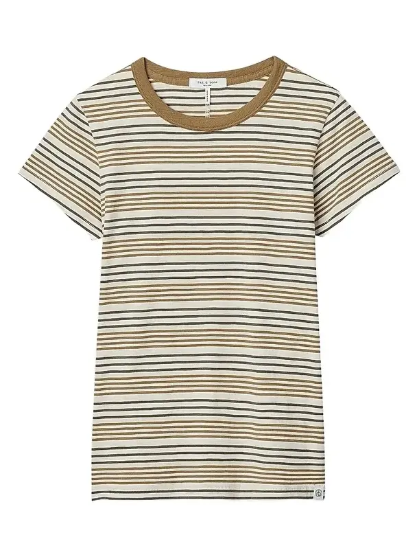 Women's The Slub Striped Pima Cotton T-Shirt