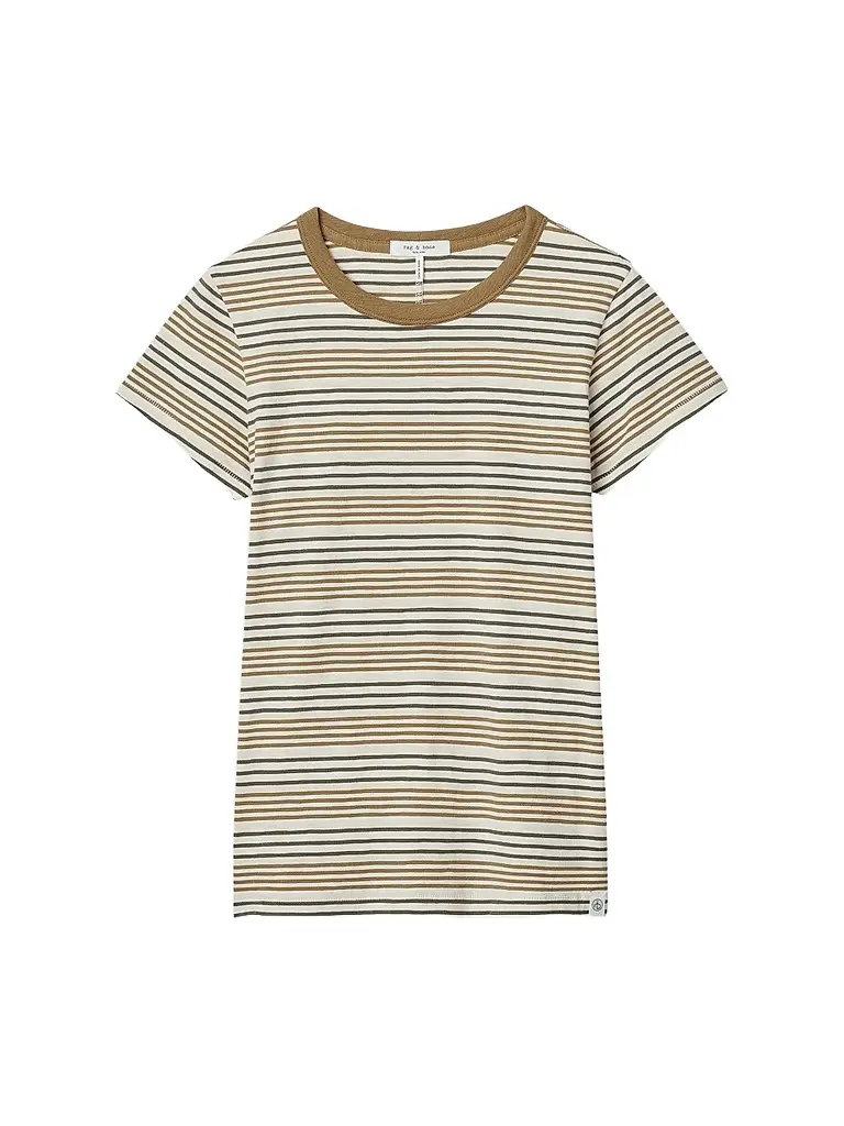 rag & bone Women's The Slub Striped Pima Cotton T-Shirt