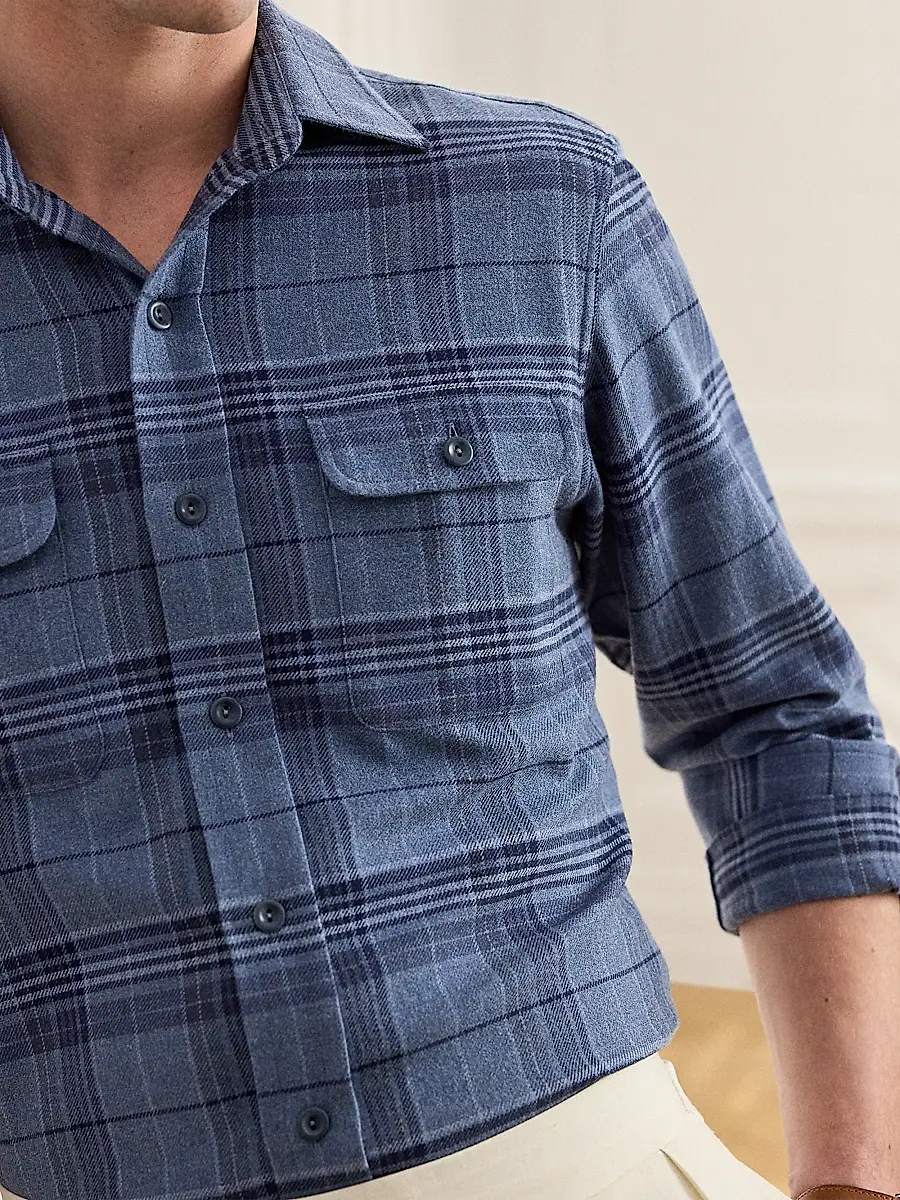 Ralph Lauren Purple Label Men's Blanket Plaid Cotton-Flannel Shirt | Thumbnail 9 Ralph Lauren Purple Label Men's Blanket Plaid Cotton-Flannel Shirt | Thumbnail 9