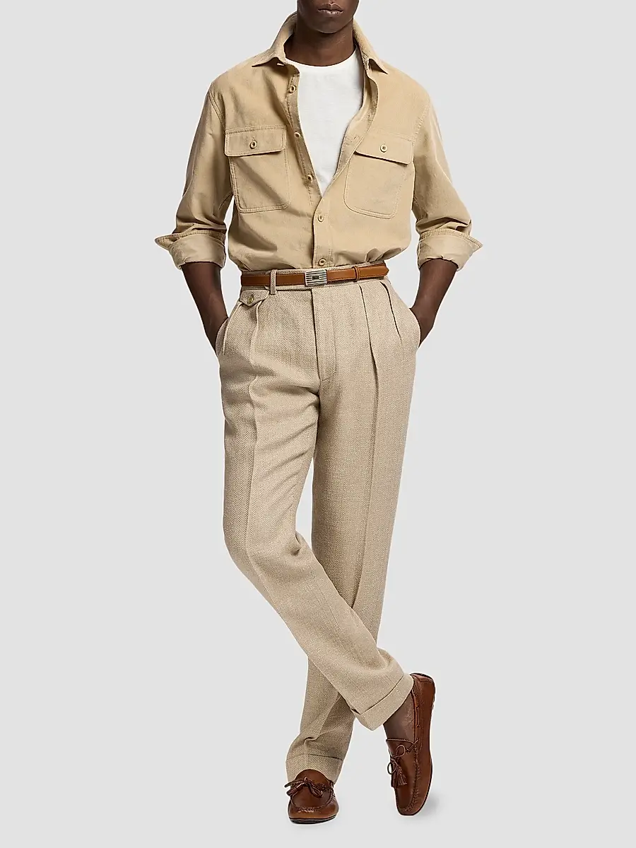 Ralph Lauren Purple Label Men's Sea Island Corduroy Sport Shirt | Thumbnail 2