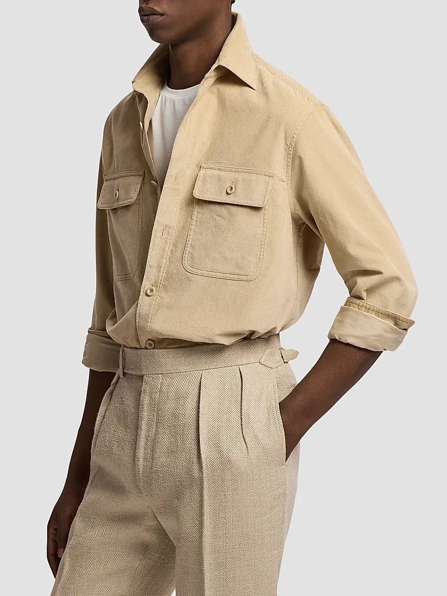 Ralph Lauren Purple Label Men's Sea Island Corduroy Sport Shirt | Thumbnail 5