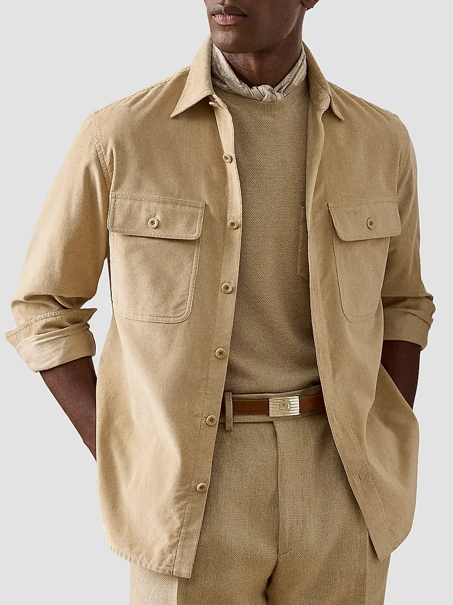 Ralph Lauren Purple Label Men's Sea Island Corduroy Sport Shirt | Thumbnail 6