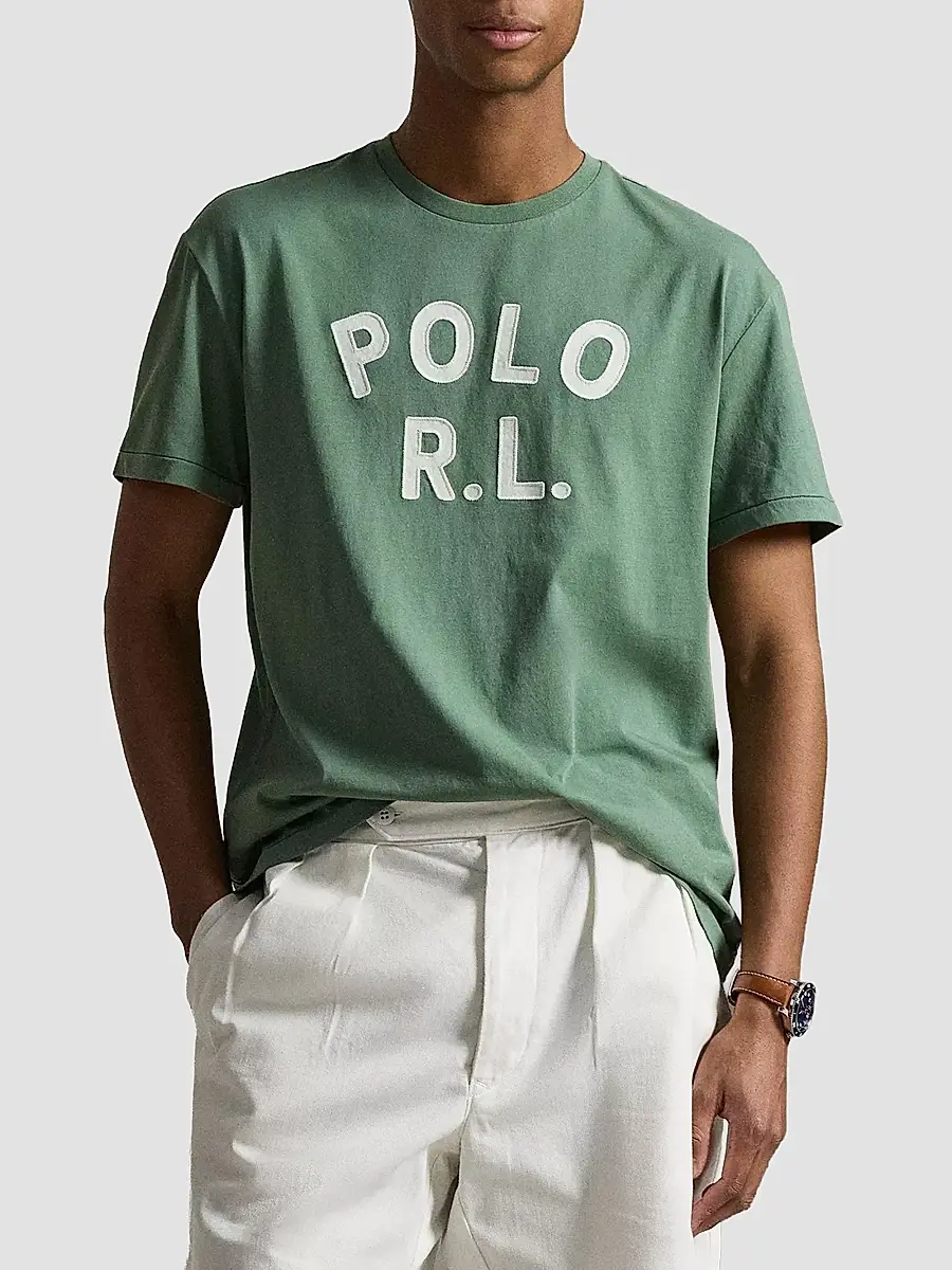Polo Ralph Lauren Men's Logo-Print Cotton Crewneck T-Shirt | Thumbnail 4 Polo Ralph Lauren Men's Logo-Print Cotton Crewneck T-Shirt | Thumbnail 4