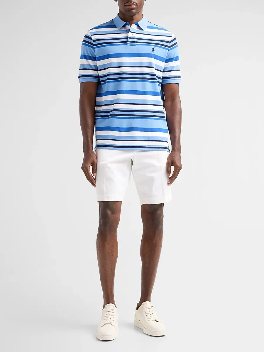 Polo Ralph Lauren Men's Striped Stretch-Cotton Knit Polo Shirt | Thumbnail 2