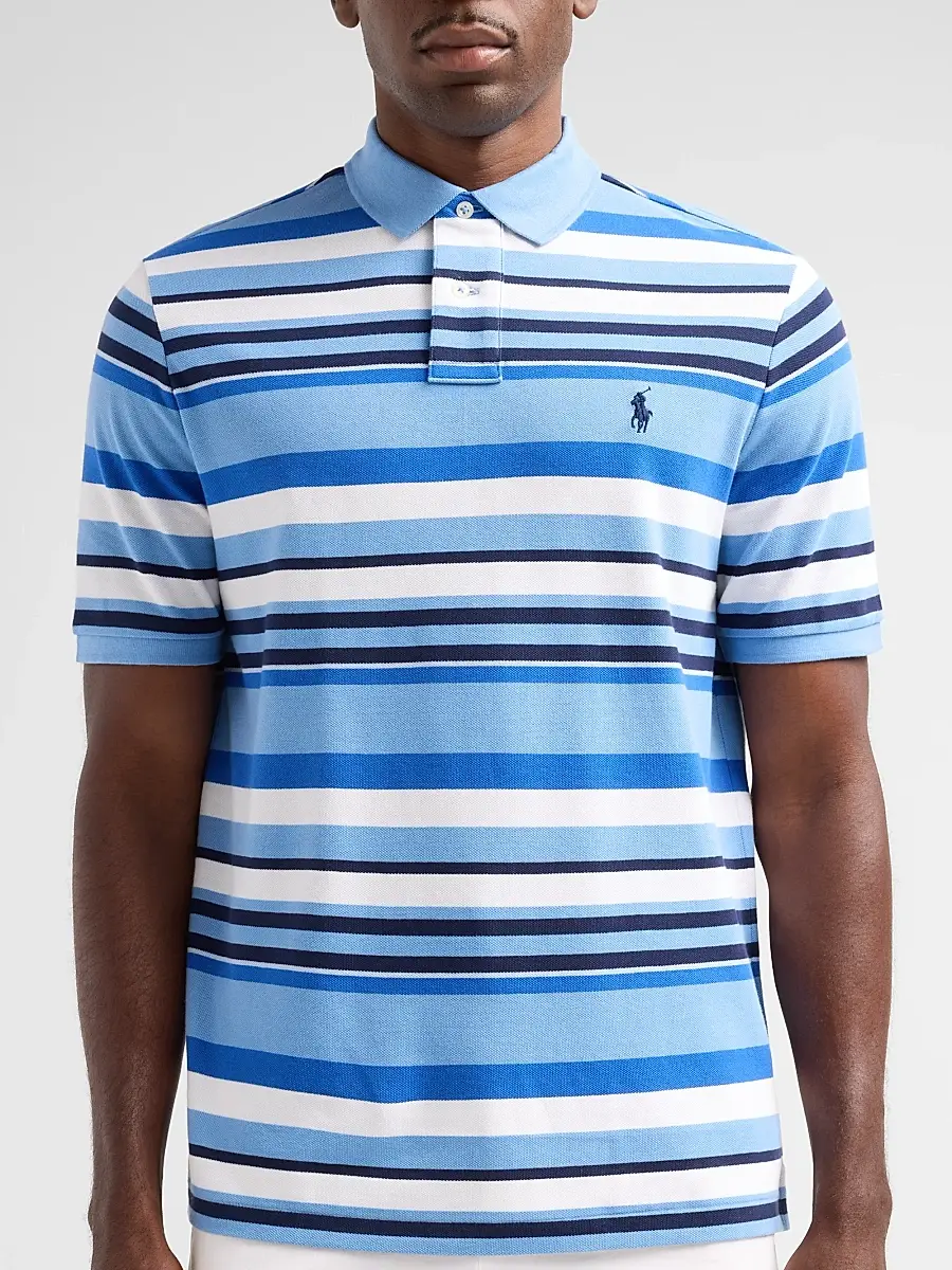 Polo Ralph Lauren Men's Striped Stretch-Cotton Knit Polo Shirt | Thumbnail 5