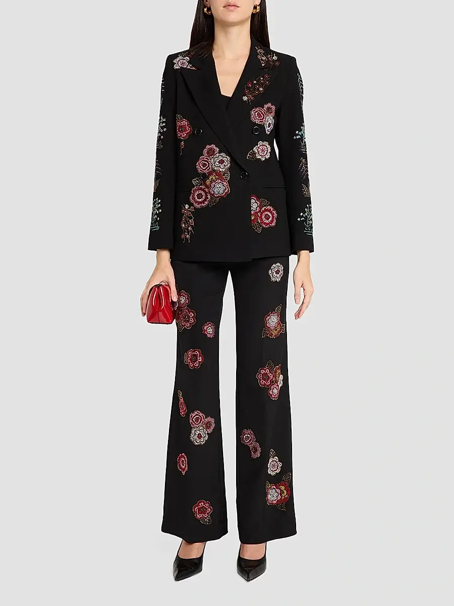 Libertine Women's Colette Beaded Wide-Leg Trousers | Thumbnail 2