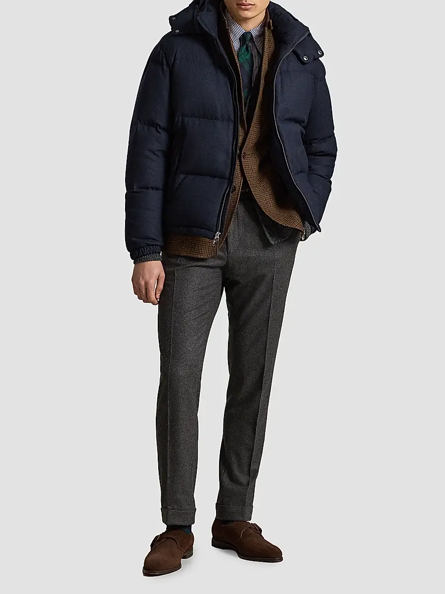 Polo Ralph Lauren Men's The Decker Wool-Blend Down Jacket | Thumbnail 2 Polo Ralph Lauren Men's The Decker Wool-Blend Down Jacket | Thumbnail 2
