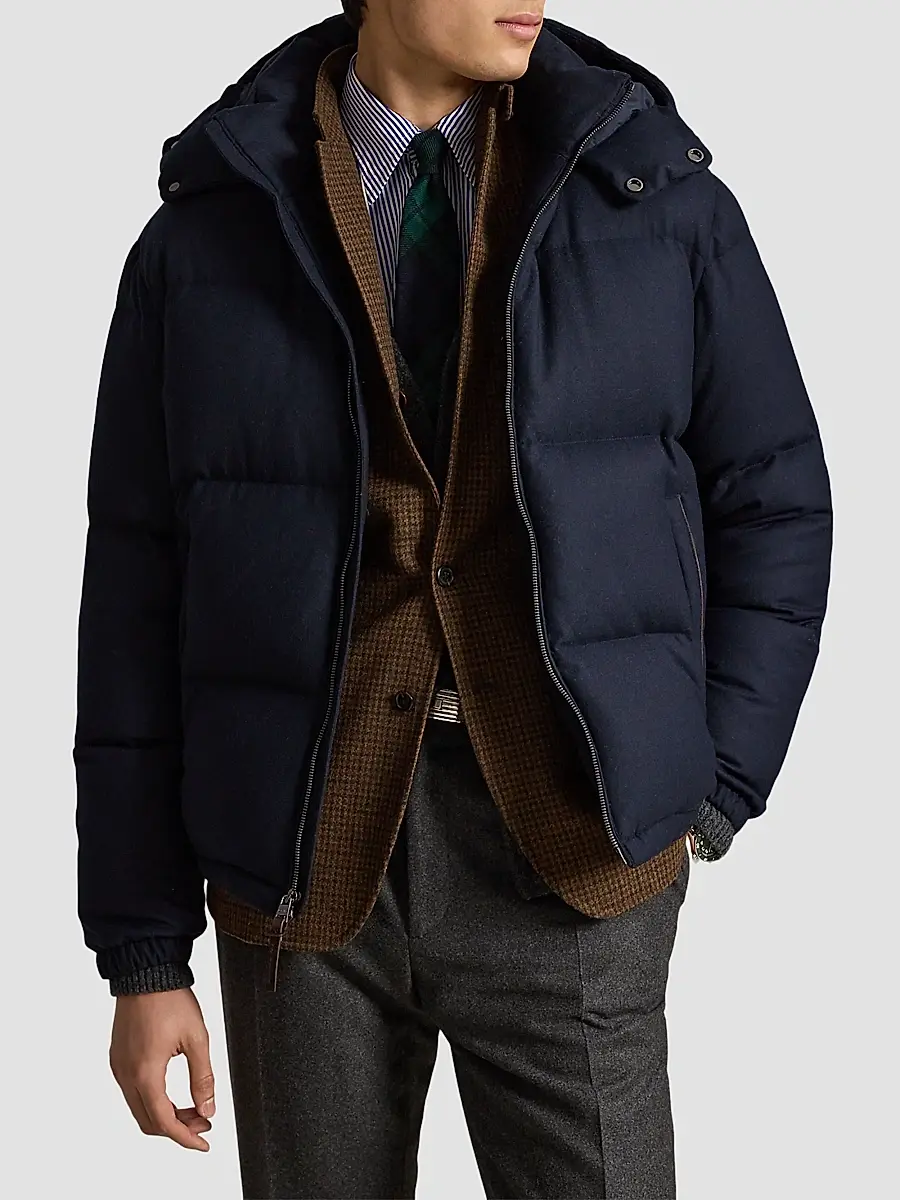 Polo Ralph Lauren Men's The Decker Wool-Blend Down Jacket | Thumbnail 4 Polo Ralph Lauren Men's The Decker Wool-Blend Down Jacket | Thumbnail 4