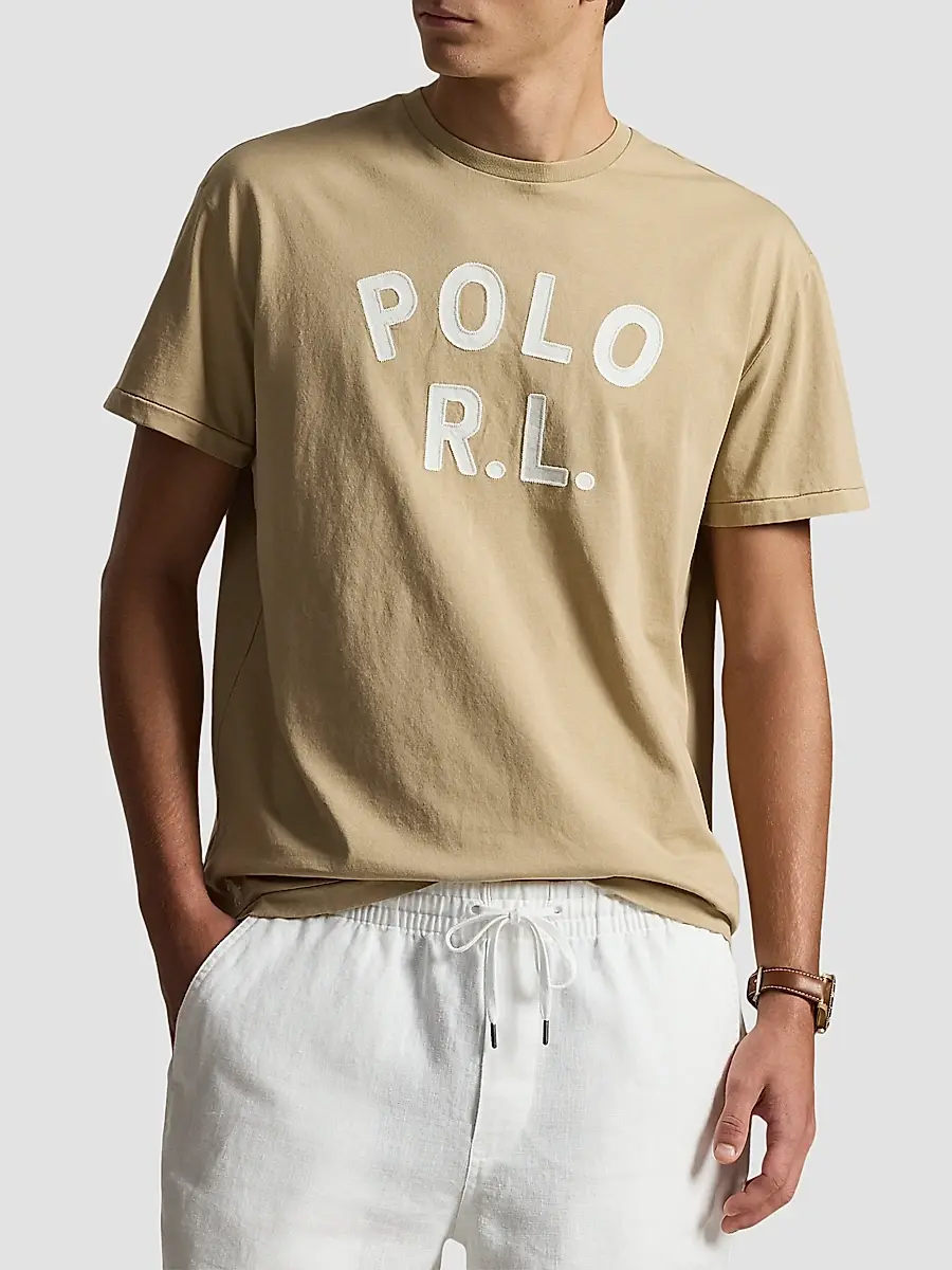Polo Ralph Lauren Men's Logo-Print Cotton Crewneck T-Shirt | Thumbnail 4 Polo Ralph Lauren Men's Logo-Print Cotton Crewneck T-Shirt | Thumbnail 4