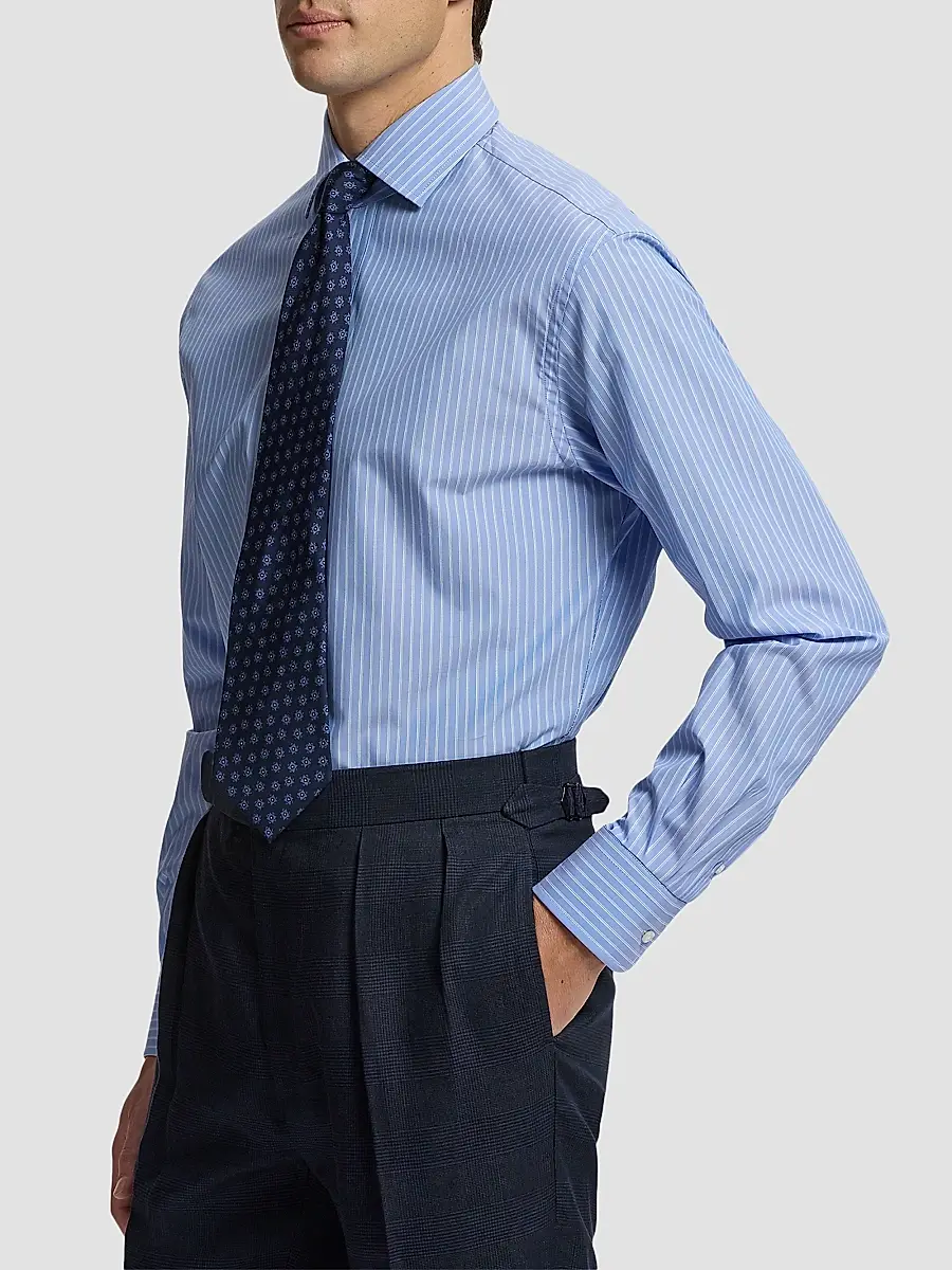 Ralph Lauren Purple Label Men's Aston Striped Cotton Dress Shirt | Thumbnail 5