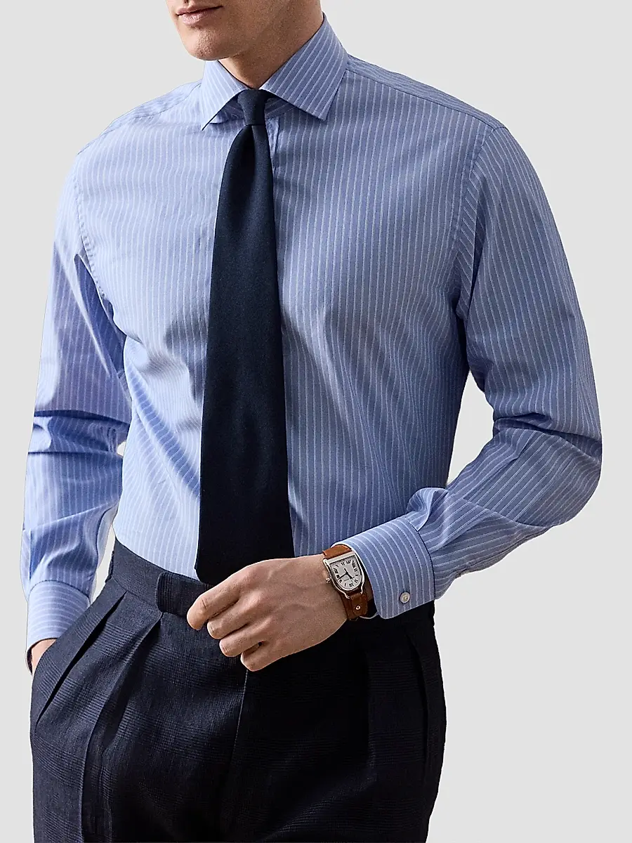 Ralph Lauren Purple Label Men's Aston Striped Cotton Dress Shirt | Thumbnail 7