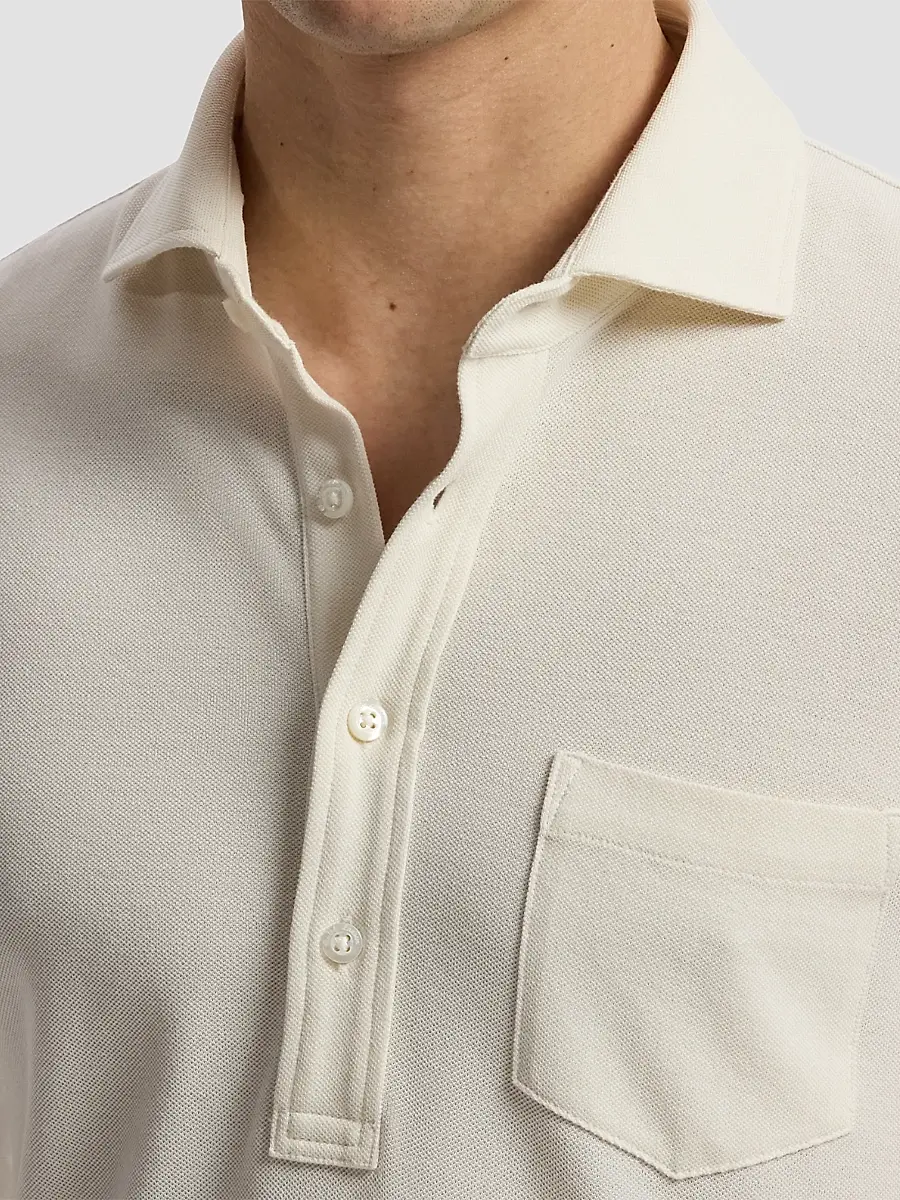 Ralph Lauren Purple Label Men's Soft Cotton Long-Sleeve Polo Shirt | Thumbnail 5 Ralph Lauren Purple Label Men's Soft Cotton Long-Sleeve Polo Shirt | Thumbnail 5