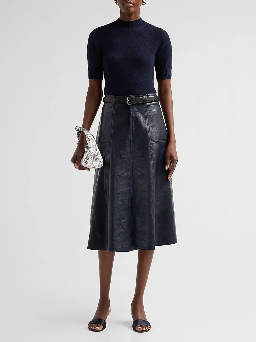 Kobi Halperin Women's Ellen Faux-Leather Midi Skirt | Thumbnail 2 Kobi Halperin Women's Ellen Faux-Leather Midi Skirt | Thumbnail 2