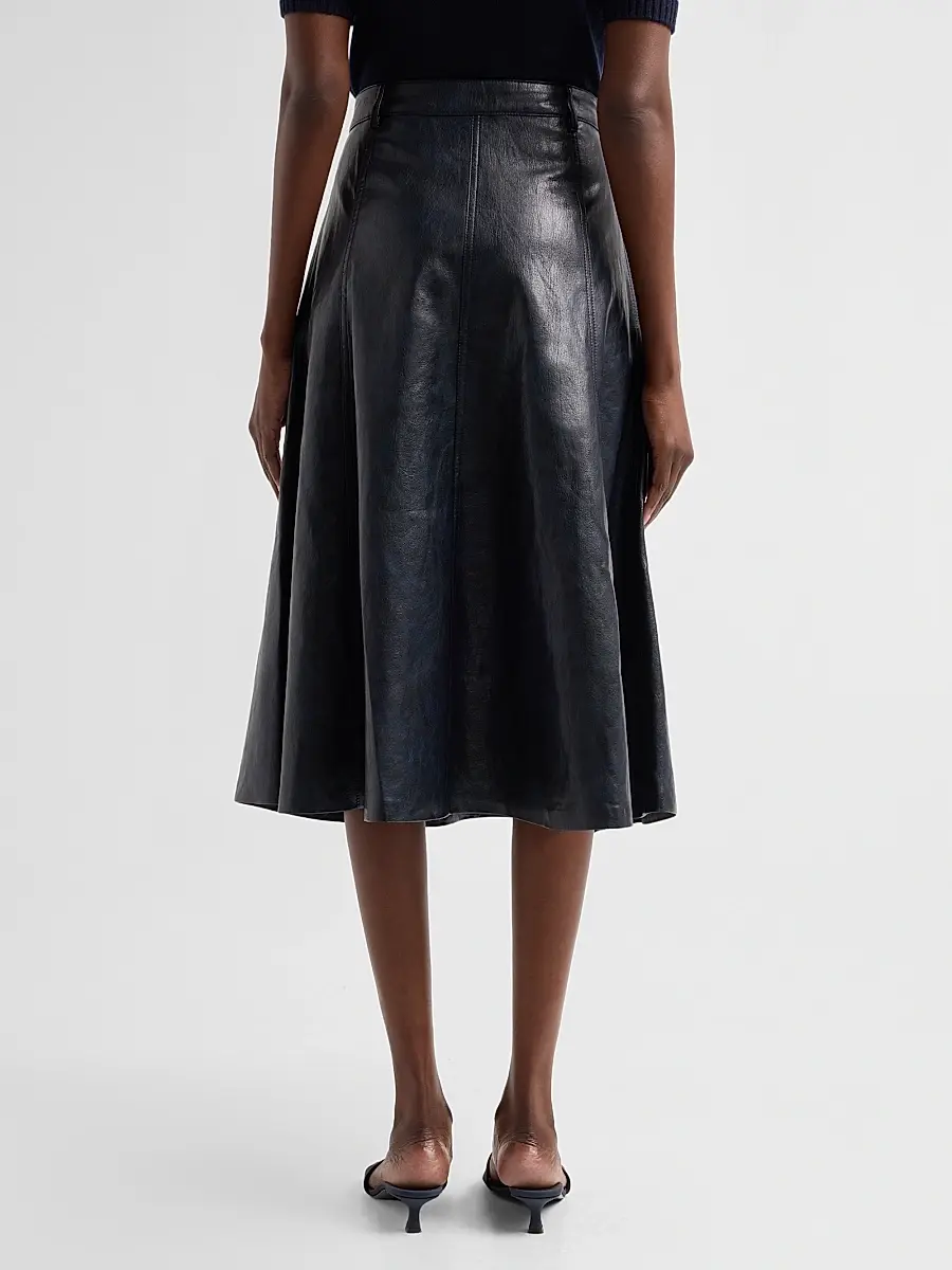 Kobi Halperin Women's Ellen Faux-Leather Midi Skirt | Thumbnail 3 Kobi Halperin Women's Ellen Faux-Leather Midi Skirt | Thumbnail 3