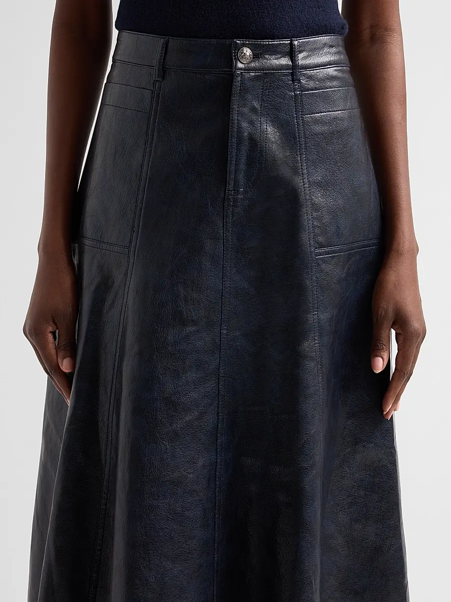 Kobi Halperin Women's Ellen Faux-Leather Midi Skirt | Thumbnail 5 Kobi Halperin Women's Ellen Faux-Leather Midi Skirt | Thumbnail 5
