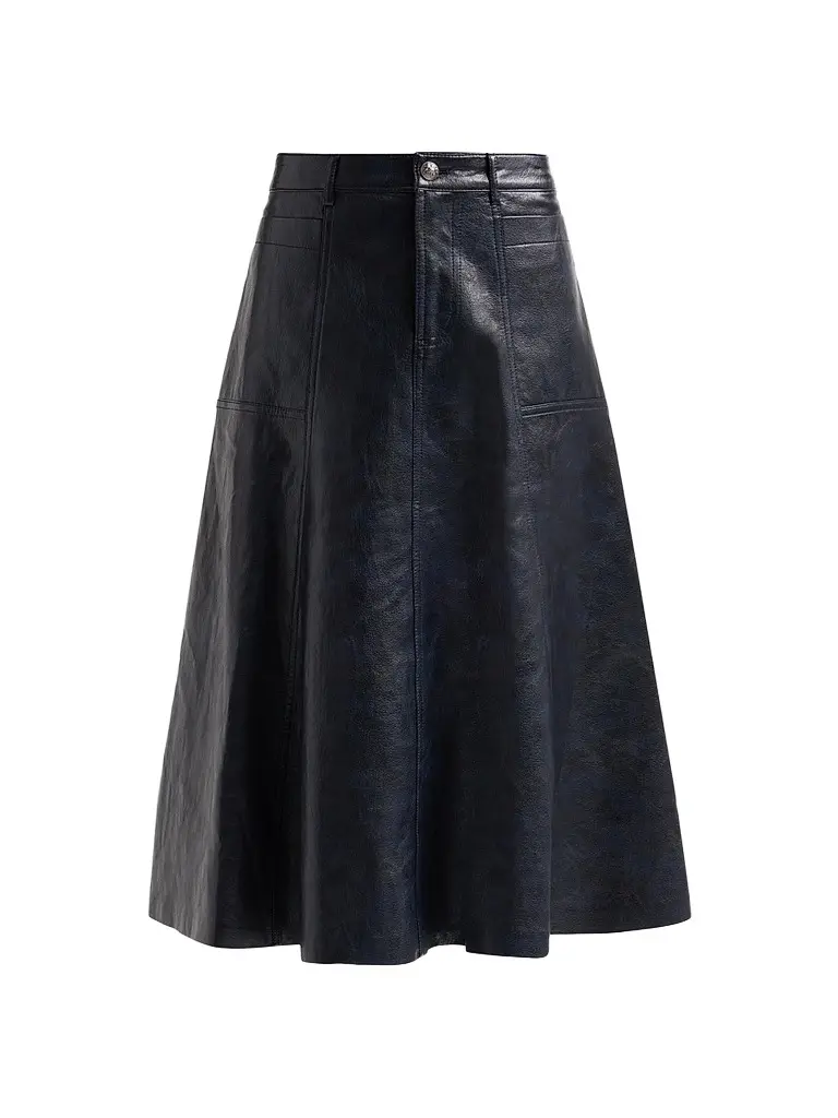 Kobi Halperin Women's Ellen Faux-Leather Midi Skirt