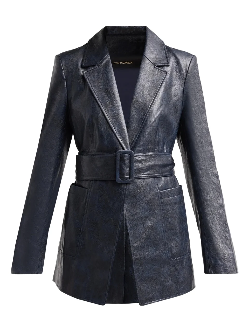 Women's Colleen Faux-Leather Belted Blazer Women's Colleen Faux-Leather Belted Blazer