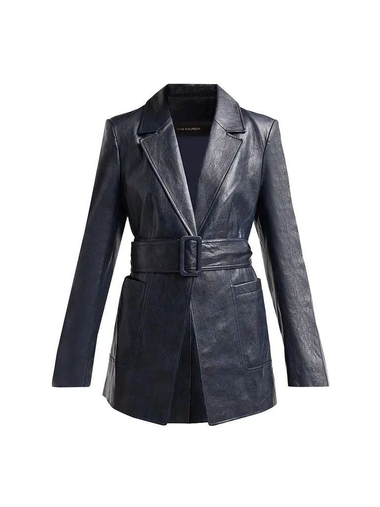Kobi Halperin Women's Colleen Faux-Leather Belted Blazer