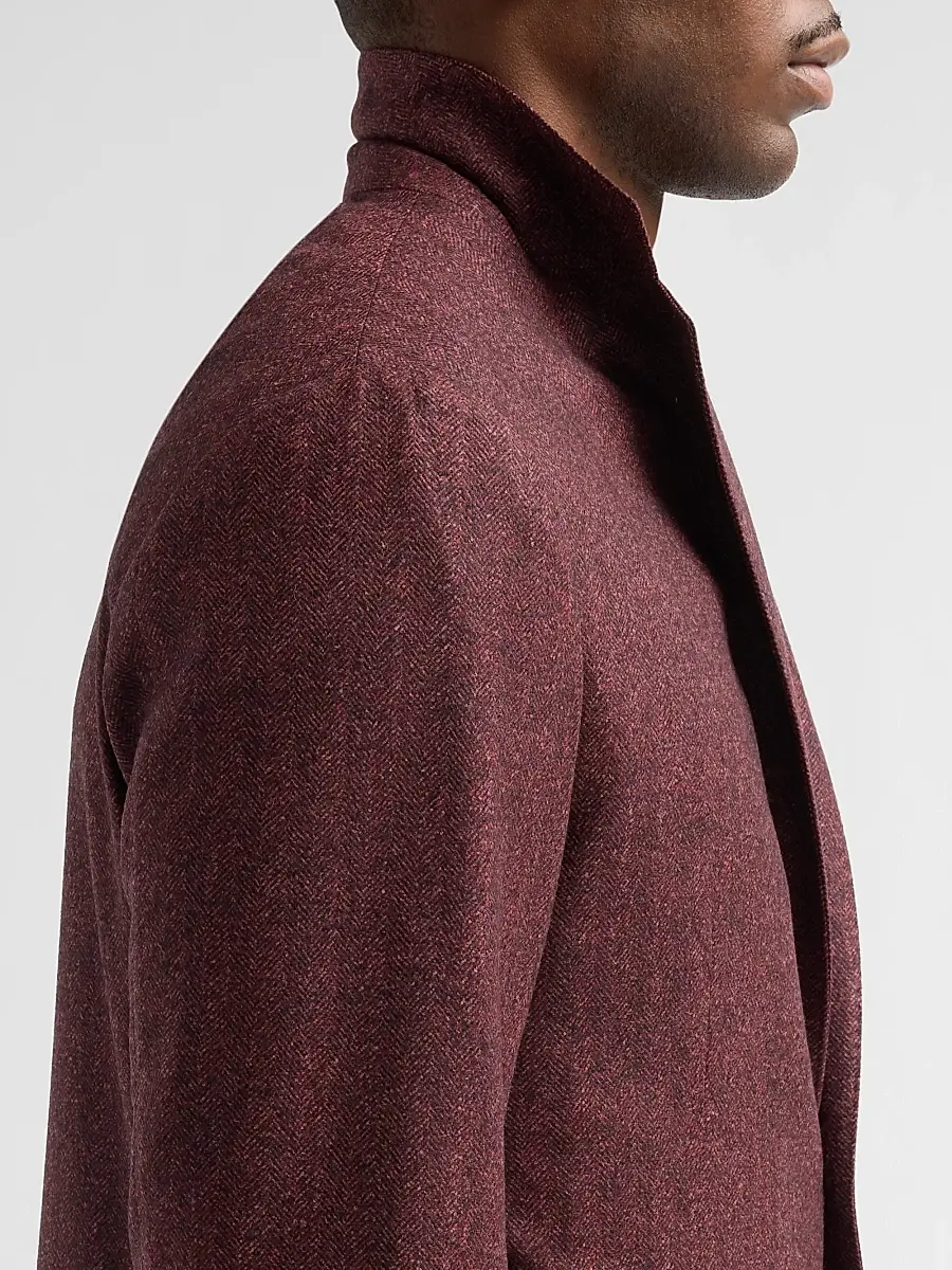 Sartorio Napoli Men's Melange Herringbone Wool Sport Coat | Thumbnail 7 Sartorio Napoli Men's Melange Herringbone Wool Sport Coat | Thumbnail 7