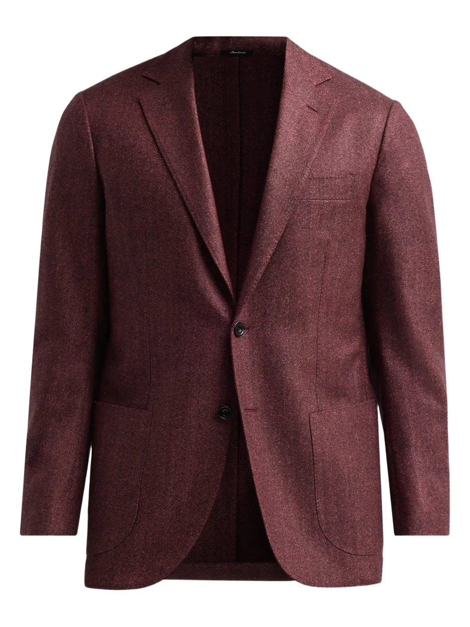 Sartorio Napoli Men's Melange Herringbone Wool Sport Coat