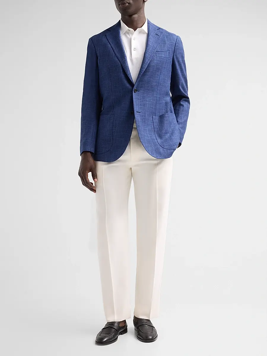Sartorio Napoli Men's Textured Wool-Silk-Cotton-Blend Sport Coat | Thumbnail 2 Sartorio Napoli Men's Textured Wool-Silk-Cotton-Blend Sport Coat | Thumbnail 2