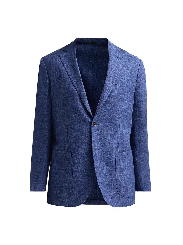 Sartorio Napoli Men's Textured Wool-Silk-Cotton-Blend Sport Coat