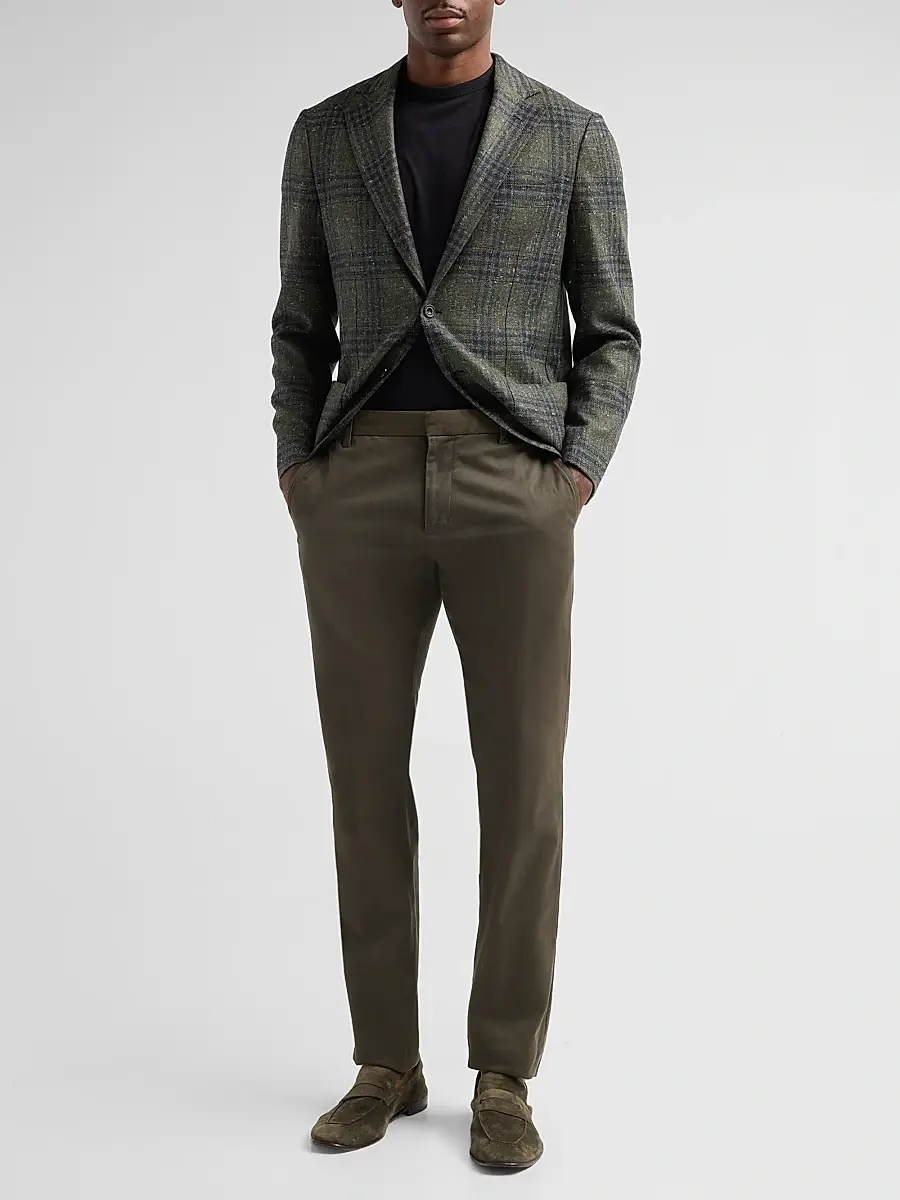 Sartorio Napoli Men's Glen Check Donegal-Effect Wool Sport Coat | Thumbnail 2