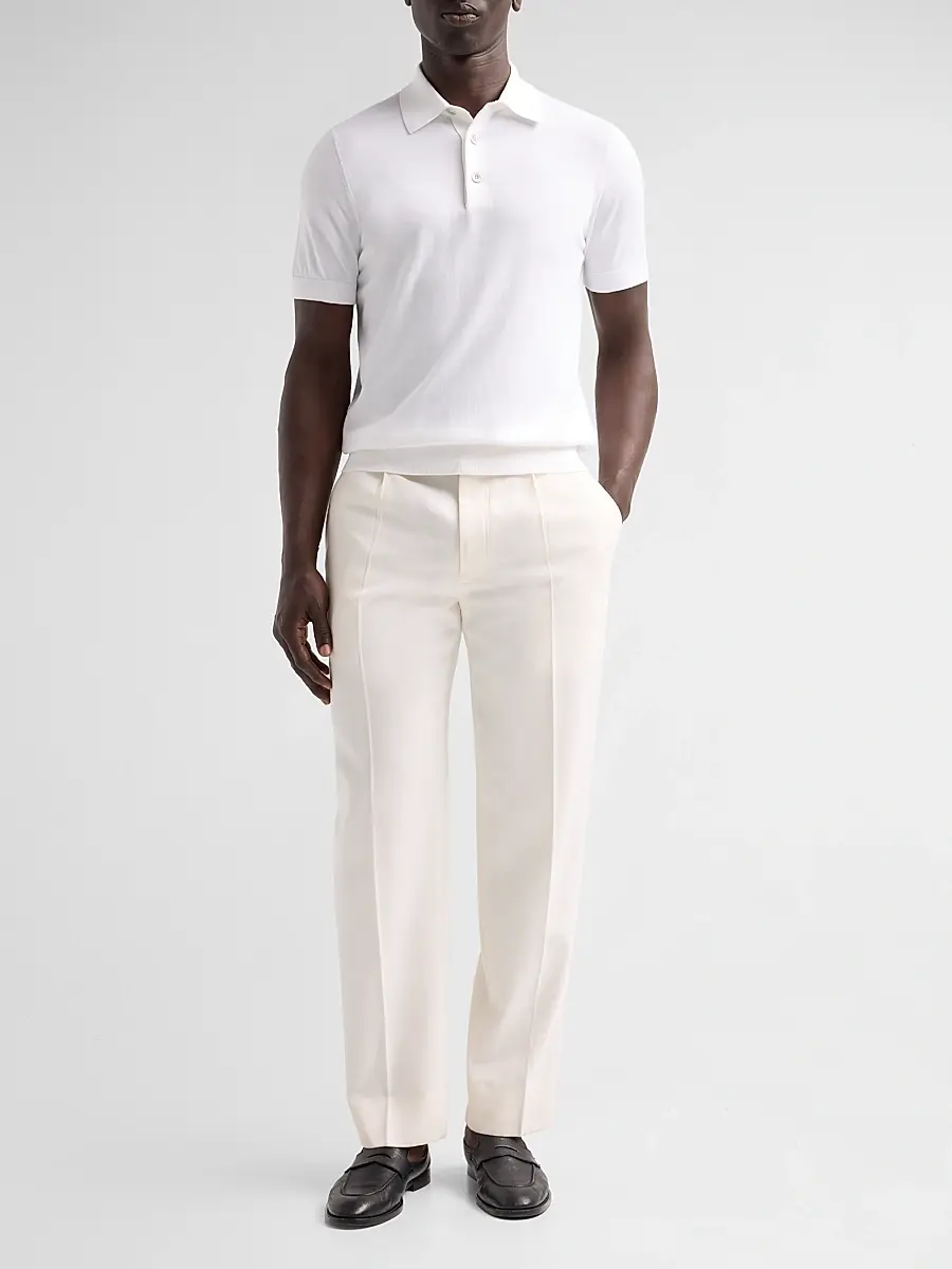 Sartorio Napoli Men's Knit Cotton Polo Shirt | Thumbnail 2